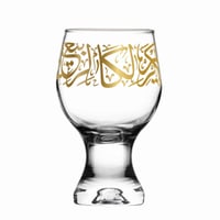طقم كاسات كريستال فاخرة بكعب بزخرفة ذهبية من الخط...