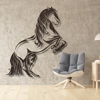 الخيل الجامح منحوتة خشبية لوحة ديكور