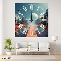 ساعة حائط أكريليك مربعة طريق الحلم