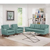 طقم كنب للصالة ثلاث قطع كتان