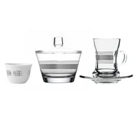 طقم ضيافة بيالات وفناجين شاي بيد بلاتين + فناجين ق...