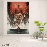 لوحة جدارية مطبوعة على لوح اكريلك من انمي هجوم الع...