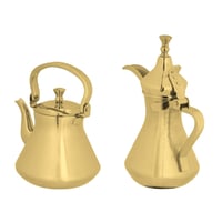 طقم غلاية شاي ودلة قهوة عربية ستيل 2 قطع من السيف...