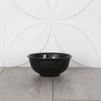 أطباق تقديم - بادية ميلامين - دائري عميق - أسود -...