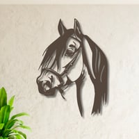 منحوتة خشبية لوحة ديكور نقشة الخيل