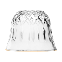 طقم فناجين قهوة عربية زجاج شفاف من السيف - 6 قطع