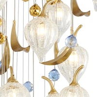 انارة سقف معلقة ثريا ماجنوليا 59 حبة - لون ذهبي