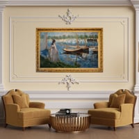 لوحة جدارية كلاسيكية مطبوعة ومغلفة بالزجاج - الفنا...