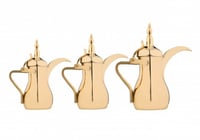 طقم دلة السيف 3 قطع من الفولاذ المقاوم للصدأ للقهو...