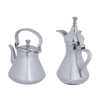 طقم غلاية شاي ودلة قهوة عربية ستيل 2 قطع من السيف...