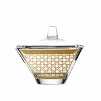 سكرية زجاجية فاخرة بزخرفة ذهبية مستوحاة من الطراز...