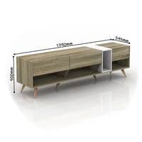 طاولة تلفزيون خشبية تصميم عصري