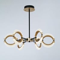 انارة سقف معلقة ثريا أعمدة دائرية باللون الأسود وا...