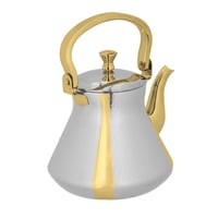 طقم غلايات شاي ستيل 3 قطع من السيف - لون كروم وذهب...