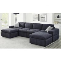 كنب زاوية للصالة - كحلي