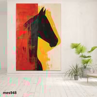 لوحة جدارية مطبوعة فنية وديكور - صورة خيل