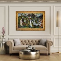 لوحة جدارية كلاسيكية مطبوعة ومغلفة بالزجاج - الفنا...