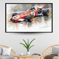 لوحة جدارية فنية مطبوعة - سيارة سباق