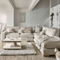 كنب زاوية متحرك مودرن - لون اوف وايت فاتح