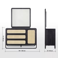 تسريحة 3 ادراج مع مرآه