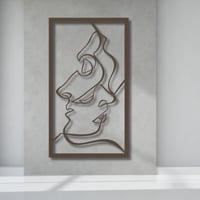 منحوتة خشبية لوحة ديكور نقشة مودرن فتاة تجريدي