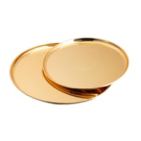 طقم صواني تقديم دائرية ستيل من السيف - لون ذهبي