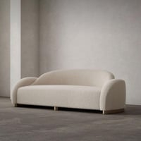 كنب بوكليه 3 مقاعد مودرن - لون ابيض