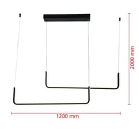 اضاءة سقف معلقة - ثريا معلقة ليد خطين تصميم مودرن...