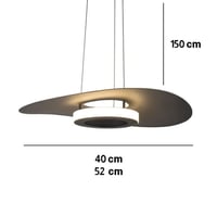 انارة سقف معلقة تصميم مودرن لون اسود - مقاس 40 سم