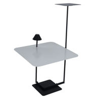 اضاءة ستاند ارضية - اضاءة ارضية مع رف جانبي تصميم...