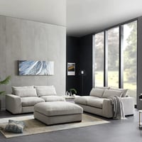 كنب زاوية متحرك مودرن - لون اوف وايت فاتح