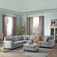 كنب زاوية للصاله - رمادي