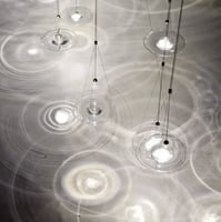 انارة سقف معلقة زجاجية ليد صغير تصميم عصري - مقاس...