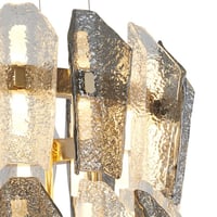 انارة سقف معلقة ثريا دائرية فاخرة كريستال سموك وشف...