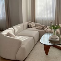 كنب زاوية مودرن - لون بيج فاتح