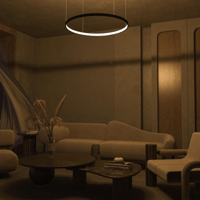 اضاءة سقف معلقة - ثريا معلقة ليد تصميم دائري - متو...