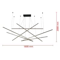 اضاءة سقف معلقة - انارة معلقة ليد عشوائي 7 اذرع -...