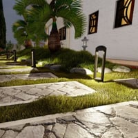 انارة خارجية - كشاف حديقة ليد اتجاهين بتصميم عصري...