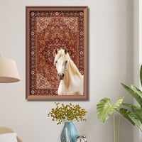 لوحة مطبوعة - ديكور جدارية ل الخيل مع نقشة الزل