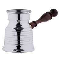 ركوة قهوة ستيل يد خشبية من السيف - لون فضي - سعة 4...