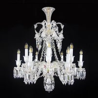 انارة سقف معلقة ثريا بكارات كريستال كلاسيك 12 ذراع...