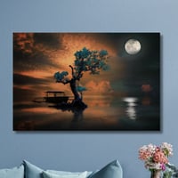 لوحة جدارية فنية مطبوعة الطبيعة و الغروب