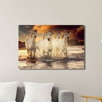 لوحة جدارية مطبوعة على لوح خشب MDF خيول