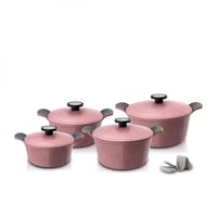 نيوفلام جرانيت إكسترما طقم أواني طبخ كوري 8 قطع زه...