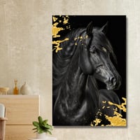 لوحة جدارية مطبوعة وديكور الخيل