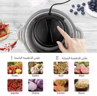 مفرمة خضار و لحوم كهربائية ستيل من DLC - سعة 4 لتر...