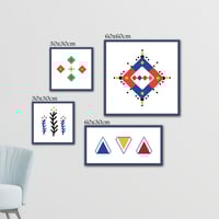 لوحة القط العسيري - طقم من 4 لوحات كانفاس جدارية م...