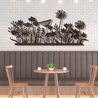 جدارية منحوتة خشبية للزهور