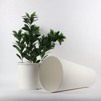 حوض و اصيص نباتات صناعية وطبيعية - ابيض - ثلاثة مق...