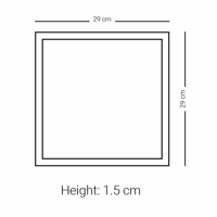صحن تقديم مربع فاخر بزخرفة ذهبية من الخط العربي